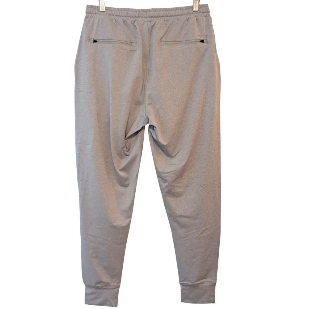 Vuori Mens Sz M Gray Sunday Performance Zip Pockets Drawstring Jogger Sweatpants - Picture 2 of 8